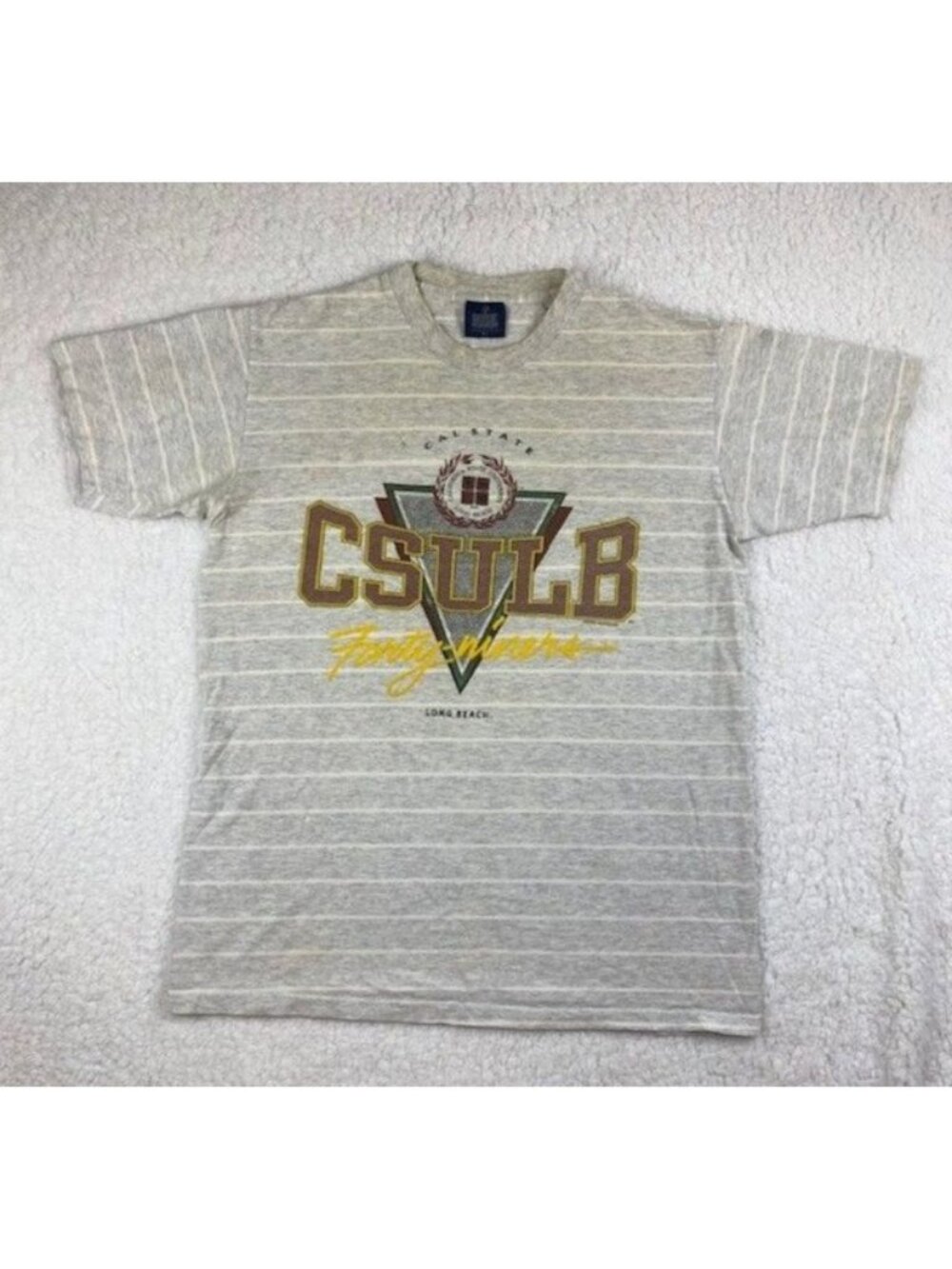 Vintage 80s Single Stitch CSULB T Shirt Men's Size XL 49ers Logo Tee Made In USA